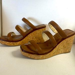 Jimmy Choo cork wedge sandals